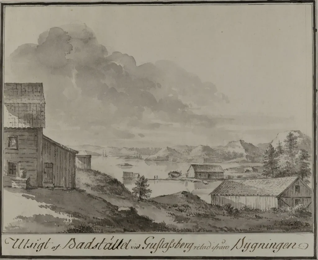 Teckning av Gustaf Silfverstråle, 1806. Från Konstakademien.